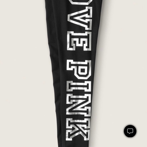 NEW VS PINK HIGHWAIST SHINE COTTON LEGGINGS XL - Picture 2 of 3